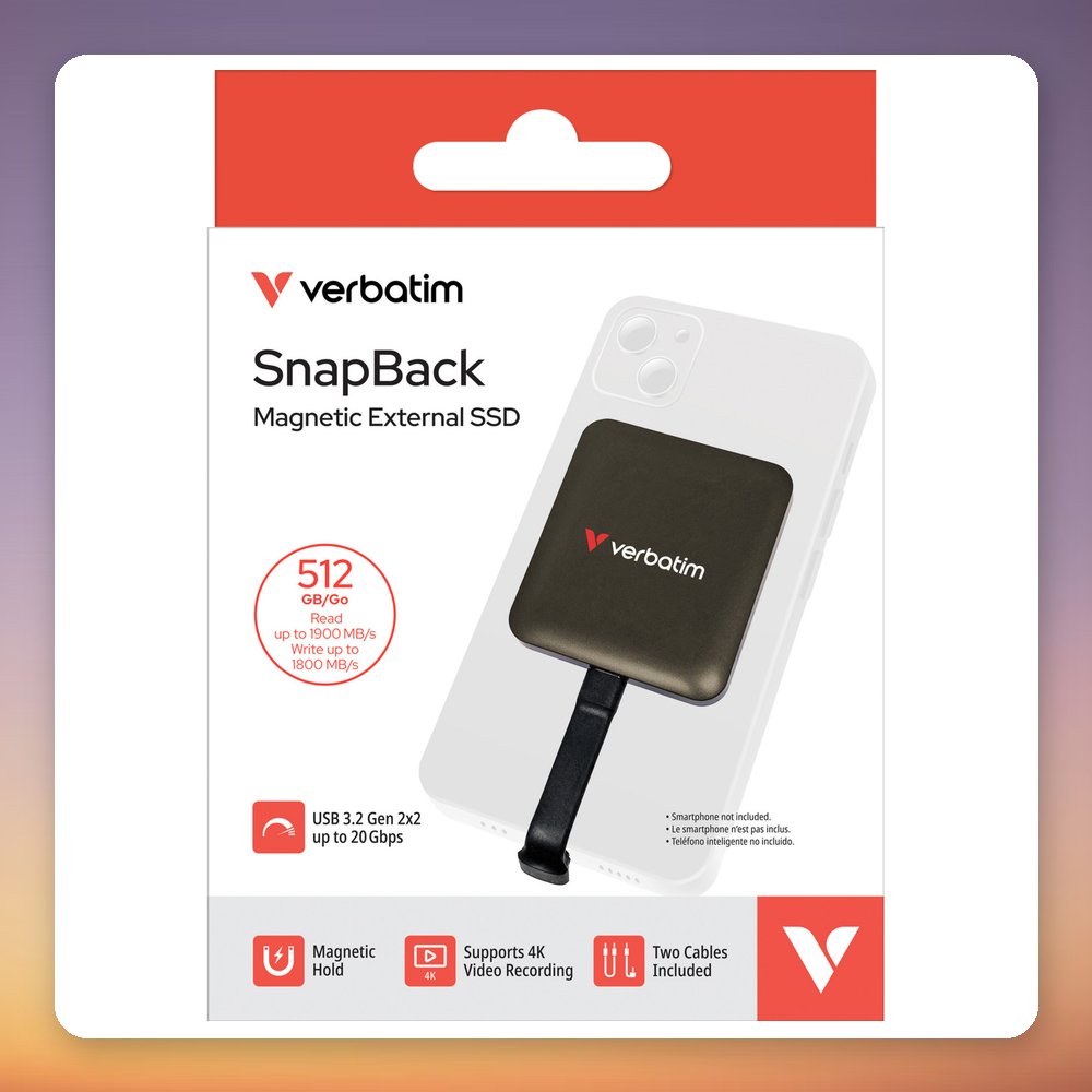 Verbatim SnapBack SSD 512 GB External SSD USB 3.2 Gen 2x2, Mocha Metallic – image 2