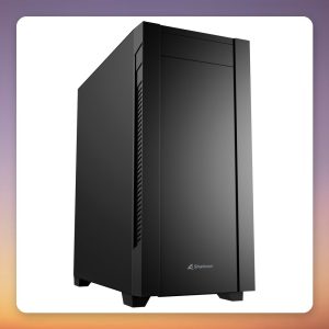 Sharkoon S25-V2 Midi-Tower PC Case, Black, E-ATX, 2x 120 mm PWM Fans (2026)