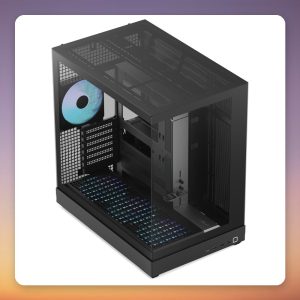 APNX V2-F Black Mid-Tower ATX Case, 3x Tempered Glass, 4x 140 mm Fans