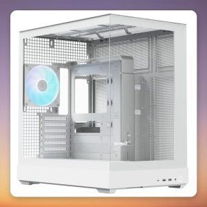 APNX V2-F White Mid-Tower ATX Case with 3x Tempered Glass Panels