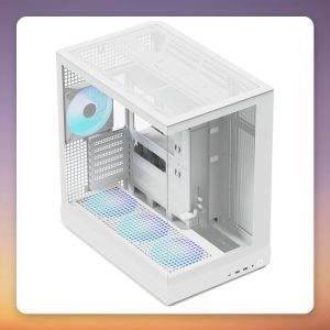 APNX V2-F White Mid-Tower ATX Case with 3x Tempered Glass Panels