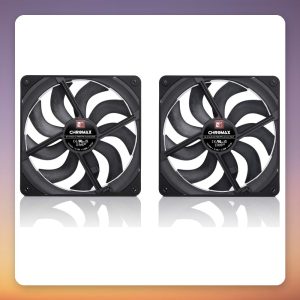 Noctua NF-A14x25 G2 PWM Sx2-PP chromax.black 140 mm PWM Fan, Black, 2-Pack