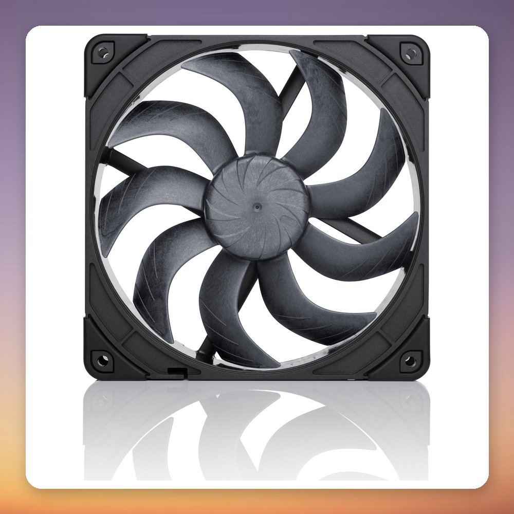 Noctua NF-A14x25 G2 PWM Sx2-PP chromax.black 140 mm PWM Fan, Black, 2-Pack – image 3