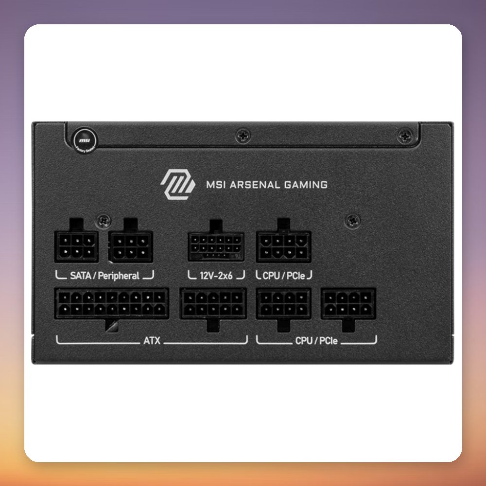MSI MAG A750GLS PCIE5 750W 80 PLUS Gold Fully Modular ATX 3.1 PSU – image 3