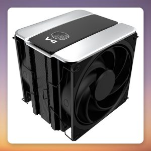 Cooler Master V4 ALPHA 3DHP 120 mm Single Tower CPU Air Cooler, Black/Silver