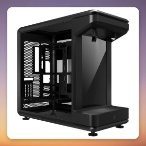 Cooler Master MasterFrame 360 Stage LCD Mid-Tower ATX Case, 15.6″ LCD, Black