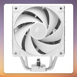 Deepcool AK500 G2 WH 120 mm Single Tower CPU Cooler, White/Wood
