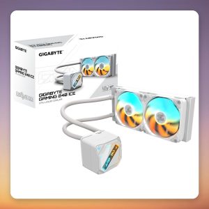 GigaByte GAMING 240 ICE 240 mm AIO Liquid CPU Cooler, White, ARGB