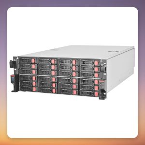 Silverstone RM43-324-RS 4U Rackmount Case, 24x Hot-Swap Bays, Black/Red