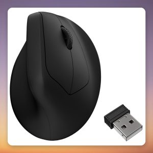 Keychron M5 Wireless 8K Vertical Ergonomic Mouse, 30,000 DPI, Black