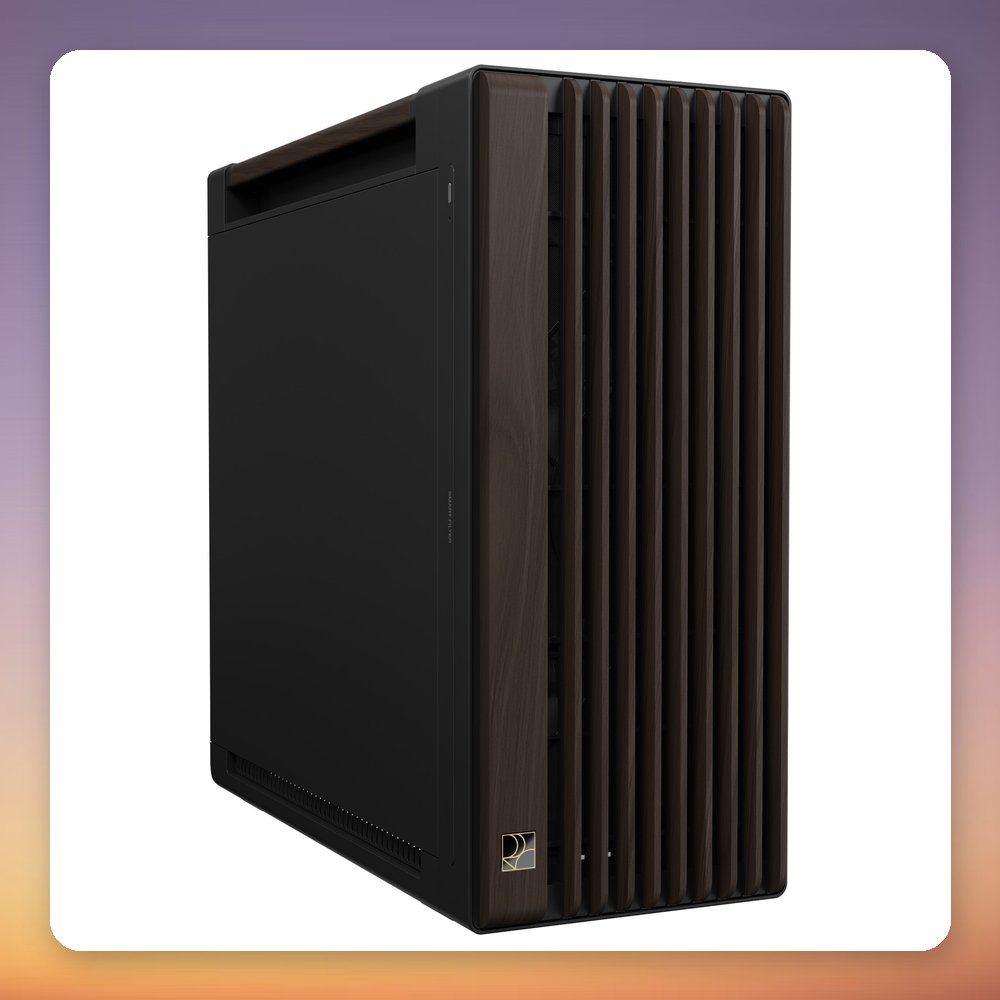 Asus ProArt PA602 Wood Edition Modern Black Big-Tower Case, Walnut Wood, E-ATX – image 4