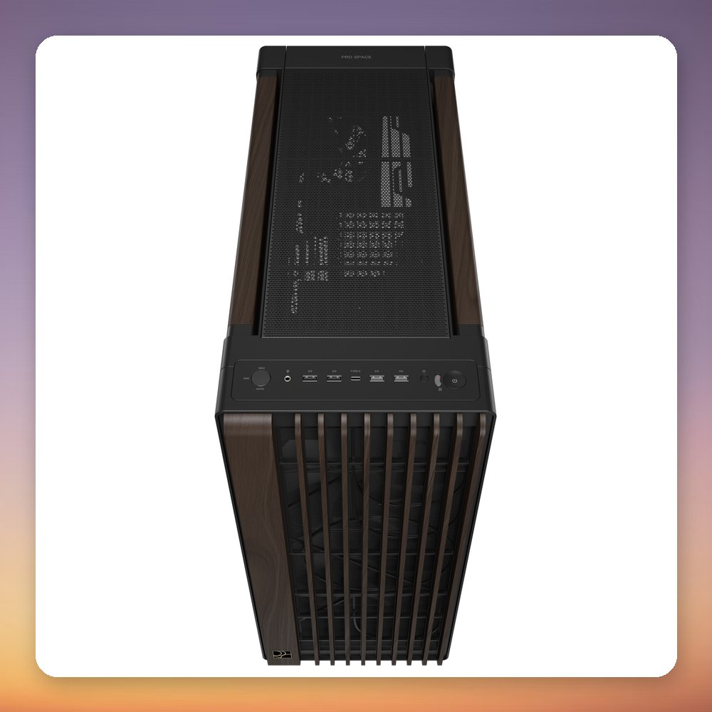 Asus ProArt PA602 Wood Edition Modern Black Big-Tower Case, Walnut Wood, E-ATX – image 5