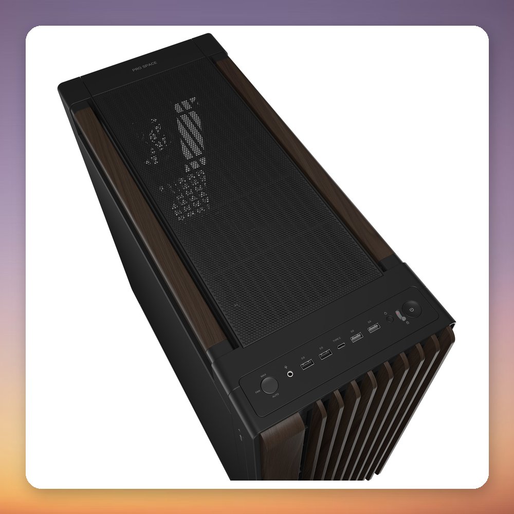 Asus ProArt PA602 Wood Edition Modern Black Big-Tower Case, Walnut Wood, E-ATX – image 6