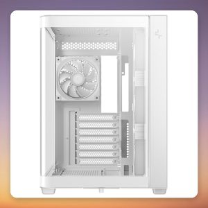 Deepcool CG530U 4F WH ATX Mid-Tower Case, White, Curved Glass, 4x ARGB Fans