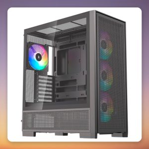 Silentware Air 2000 ARGB E-ATX Midi Tower Case, Black, 7 Fans Included
