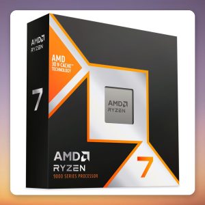 AMD Ryzen 7 9850X3D 8-Core AM5 Processor, 4.7 GHz, 96 MB L3 (Boxed, No Cooler)