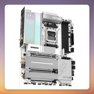 Sapphire NITRO+ X870EA WIFI7 Phantom Link Polar AM5 ATX Motherboard, White/Black