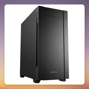 Sharkoon S25 Silent E-ATX Midi Tower Case, Black, Sound-Dampened