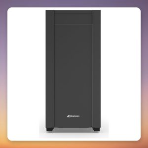 Sharkoon S25 Silent E-ATX Midi Tower Case, Black, Sound-Dampened