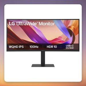 LG UltraWide 34U650A-B 34″ WQHD 100Hz Curved IPS Monitor, USB-C 96W