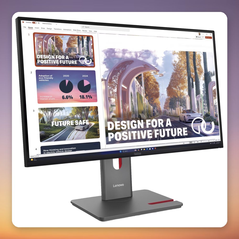 Lenovo ThinkVision P27QD-40 27" QHD IPS Monitor, 120 Hz, USB-C 140W PD, KVM