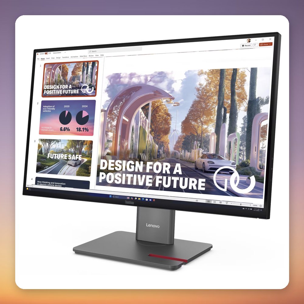 Lenovo ThinkVision P27QD-40 27" QHD IPS Monitor, 120 Hz, USB-C 140W PD, KVM – image 3