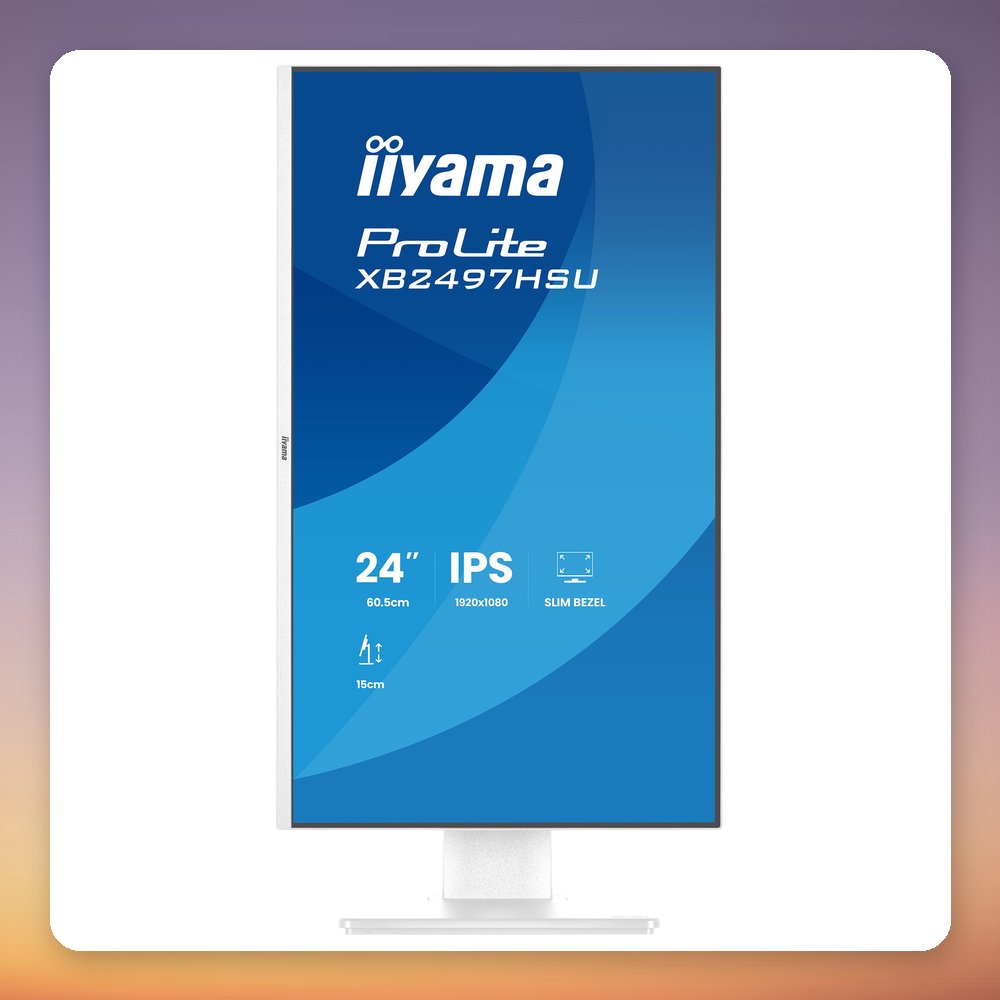 Iiyama ProLite XB2497HSU-W1 23.8" Full HD IPS 120 Hz Monitor, White, USB Hub – image 4