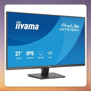 Iiyama ProLite X2797QSU-B1 27" QHD IPS Monitor, 75 Hz, USB-C Hub, Black