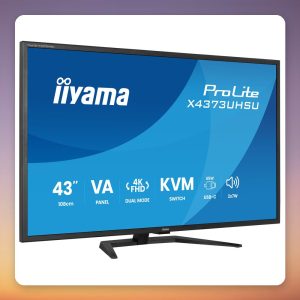 Iiyama ProLite X4373UHSU-B2 42.5″ 4K VA Monitor, USB-C 95W PD, KVM, Dual Mode