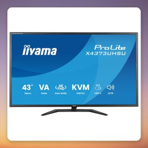 Iiyama ProLite X4373UHSU-B2 42.5″ 4K VA Monitor, USB-C 95W PD, KVM, Dual Mode