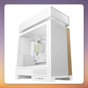 Deepcool CL6600 WH ATX Mid-Tower Case, White/Wood, Tempered Glass, 360 mm AIO Pre-installed