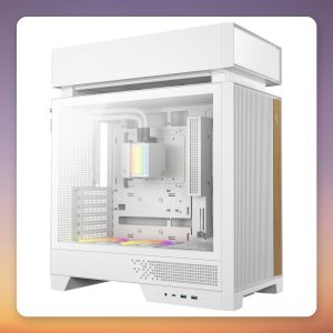 Deepcool CL6600 WH ATX Mid-Tower Case, White/Wood, Tempered Glass, 360 mm AIO Pre-installed