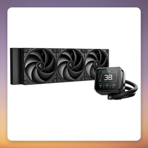 Deepcool Spartacus 360 360 mm AIO Liquid Cooler with 3.4" IPS Display, Black