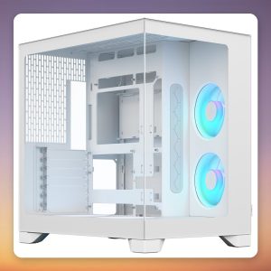 Fractal Design Pop 2 Vision RGB Midi-Tower Case, White, Panoramic Glass, 4 Fans