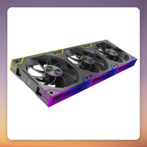 Xilence XPF360R.ARGB 120 mm PWM ARGB Reverse Blade Fan, Black, 3-Pack