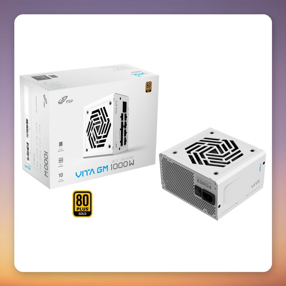 Fortron VITA GM 1000W 80 PLUS Gold Fully Modular ATX 3.1 PSU, White