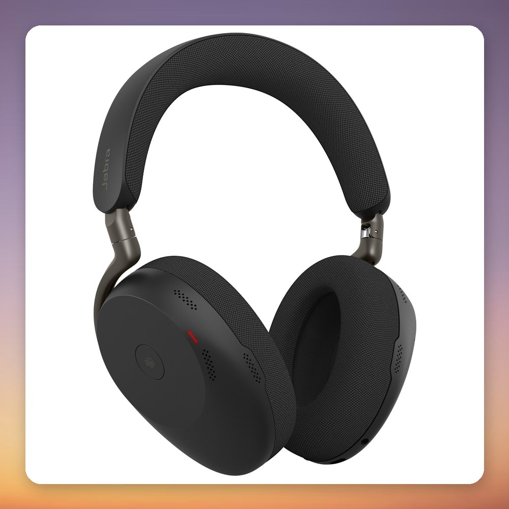 Jabra Evolve3 85 Wireless ANC Headset, MS Teams, USB-A Link 390 Adapter, Wireless Charging Pad, Black