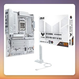 Asus TUF Gaming X870-Pro WiFi7 W Neo AMD X870 AM5 ATX Motherboard, White