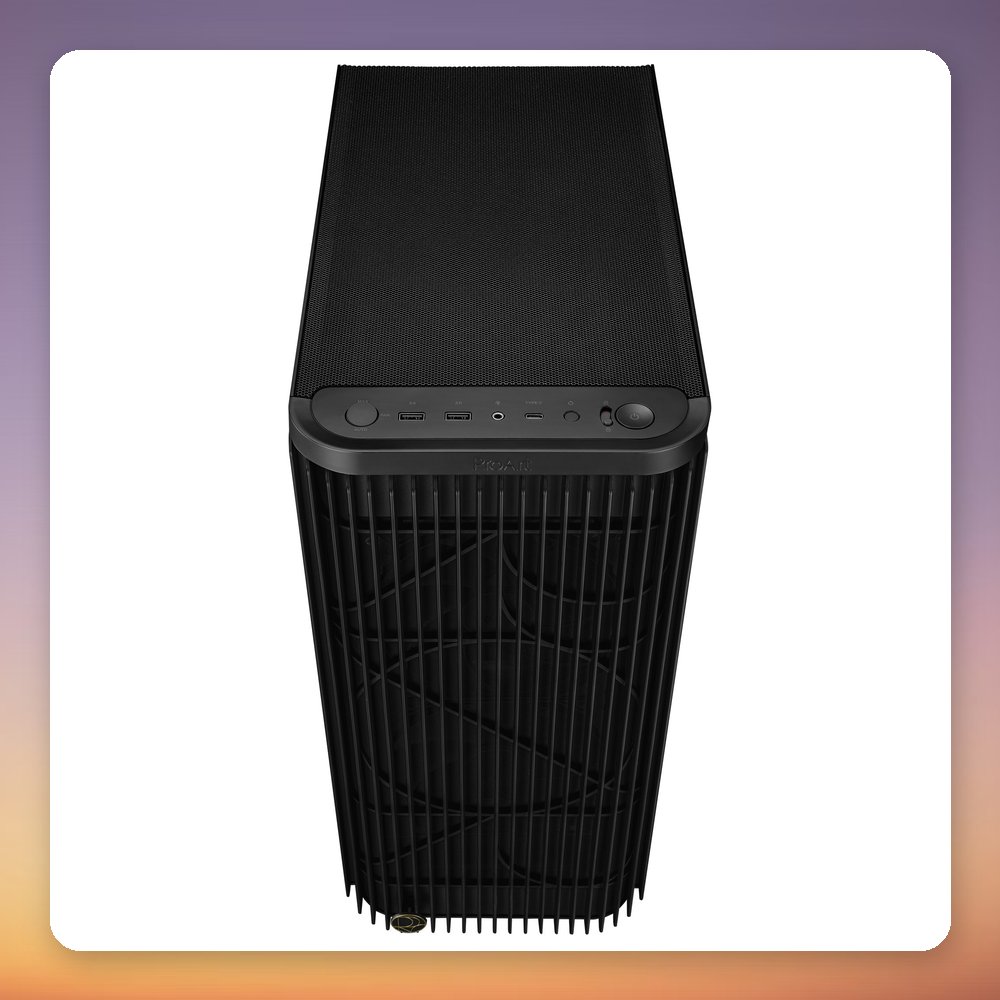Asus ProArt PA401 ATX Mid-Tower Case, Black, Tempered Glass, 2x 160 mm Fans – image 4