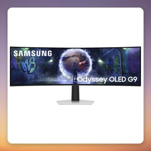 Samsung Odyssey OLED G9 S49DG934SU 49″ DQHD QD-OLED Curved Gaming Monitor, 240Hz, Silver