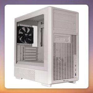 Thermaltake Retro 260 TG Micro-ATX Mini Tower Case, Beige, Tempered Glass