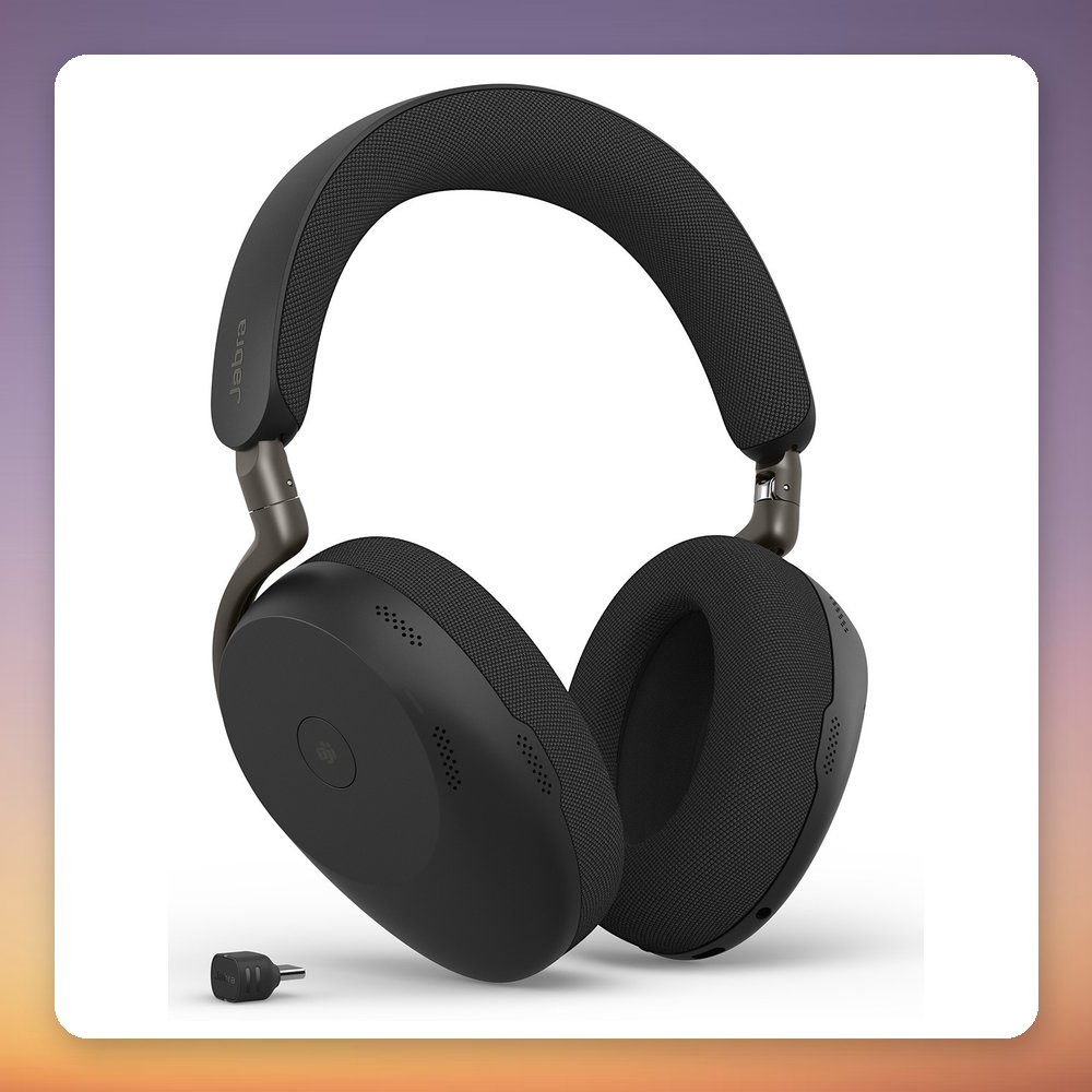 Jabra Evolve3 85 USB-C Bluetooth Headset with Link 390 Adapter, MS Teams, Black – image 3