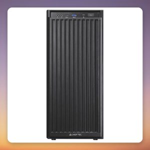Chieftec BW-01B-OP ATX Midi Tower Case, Black, Mesh Front, 1x 120 mm PWM Fan