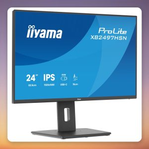 Iiyama ProLite XB2497HSN-B1 23.8" Full HD IPS Monitor, 100 Hz, USB-C 65W Dock