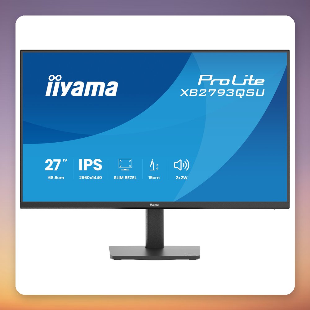 Iiyama ProLite XB2793QSU-B1 27" QHD IPS Monitor, 75 Hz, Height Adjustable – image 2
