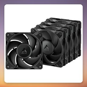 Arctic P12 Pro LN 120 mm PWM Case Fans, Black, 5-Pack