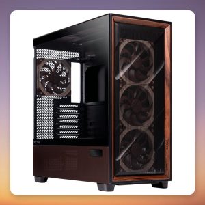Antec Flux Pro Noctua Edition E-ATX Big-Tower Case, Black/Wood, with NA-FH1 Fan Hub