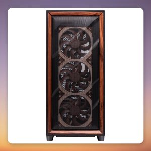 Antec Flux Pro Noctua Edition E-ATX Big-Tower Case, Black/Wood, with NA-FH1 Fan Hub