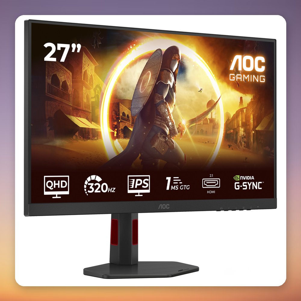 AOC Q27G4SRU 27-inch QHD 320Hz Fast IPS Gaming Monitor, HDR400