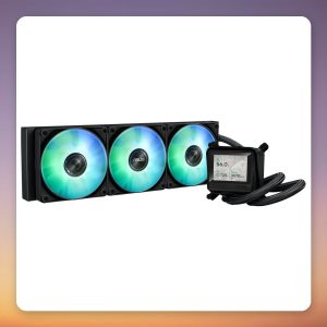 Asus MAX Gaming LC 360 ARGB LCD 360 mm AIO Liquid Cooler, Black